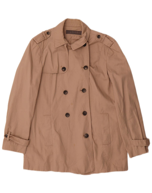 Zara ženski trenč kaput UK 16 veliki bež pamuk