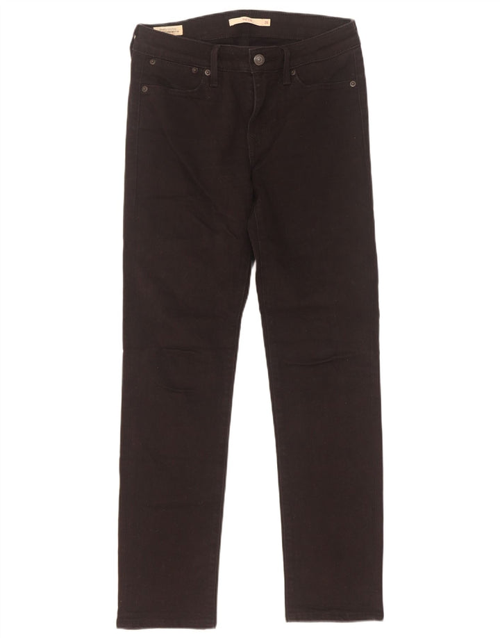 Levi's ženske 712 uske traperice W26 L30 crni pamuk