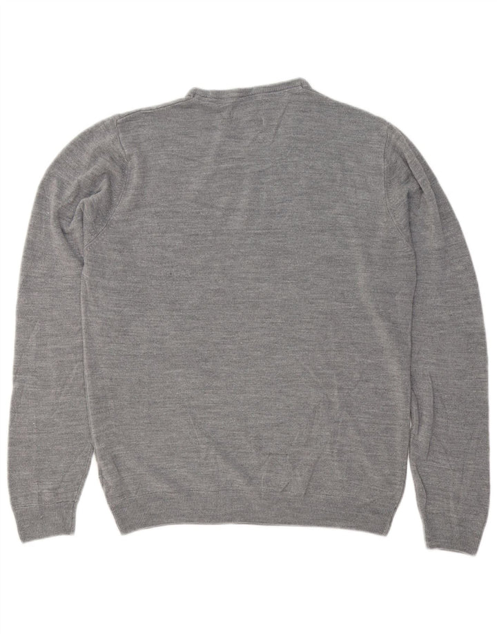 Marks & Spencer muški pulover s okruglim izrezom Regular Fit Large Grey