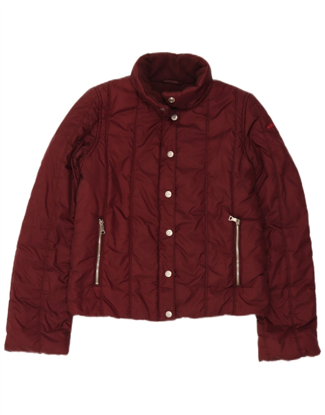 Guess ženska podstavljena jakna UK 10 Small Burgundy najlon