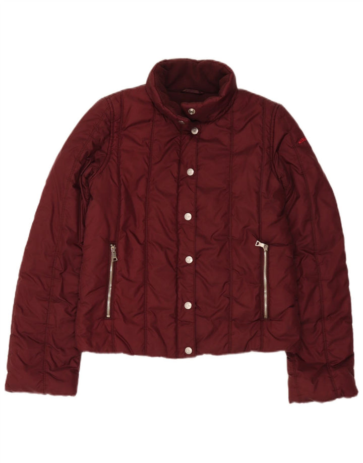 Guess ženska podstavljena jakna UK 10 Small Burgundy najlon
