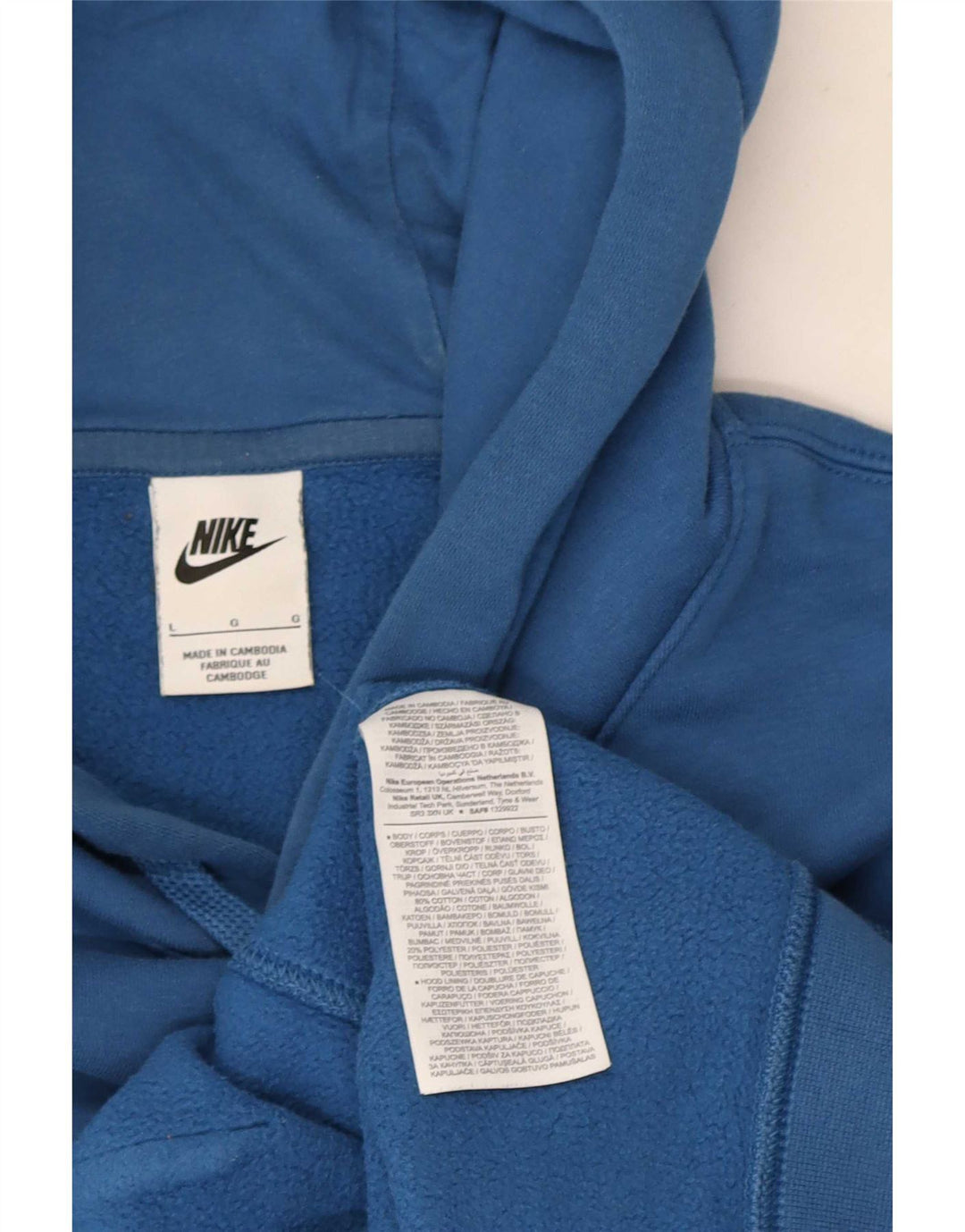 Nike muška majica s kapuljačom, veliki plavi pamuk
