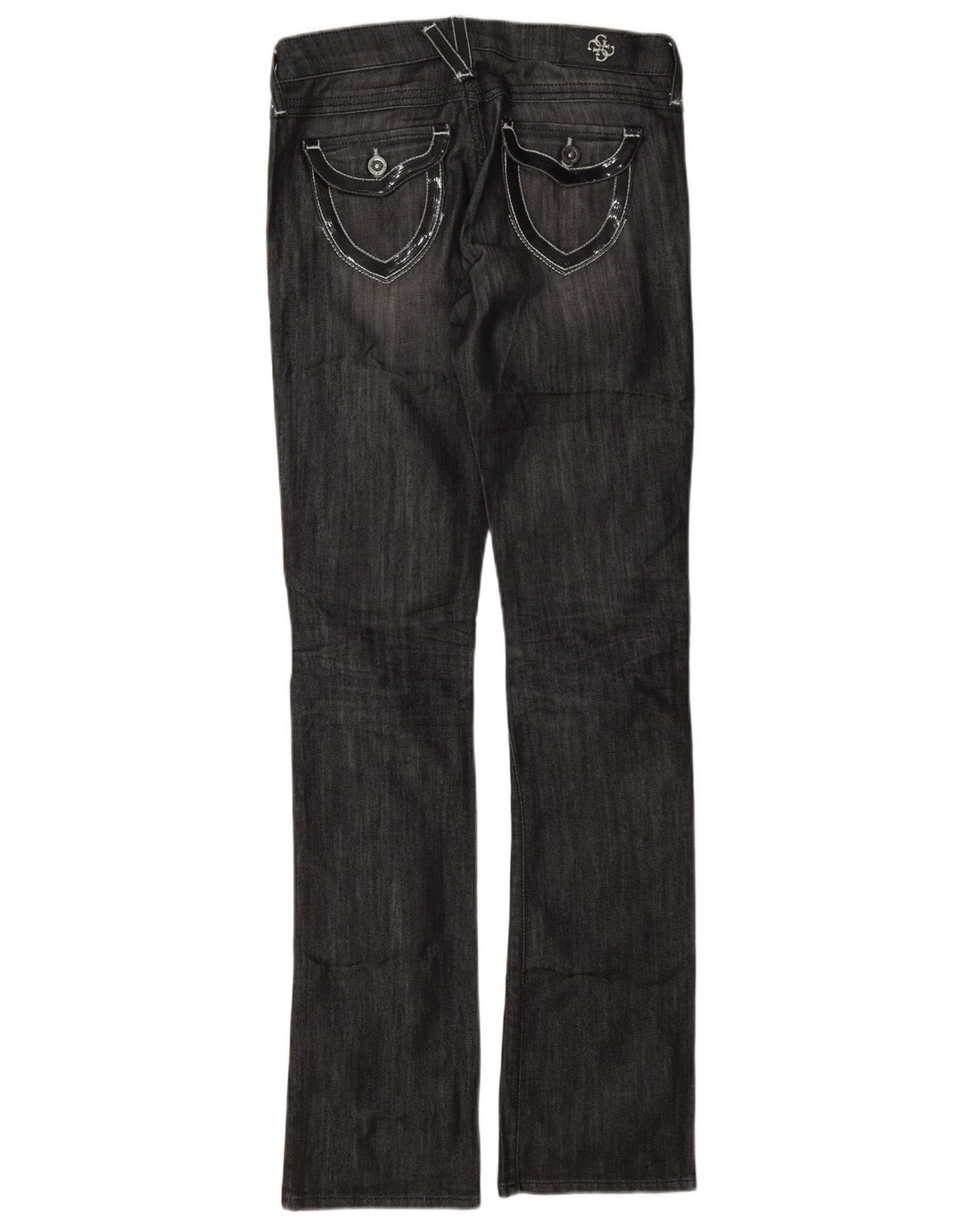 Ženske uske traperice Guess Bootcut W26 L33 sivi pamuk