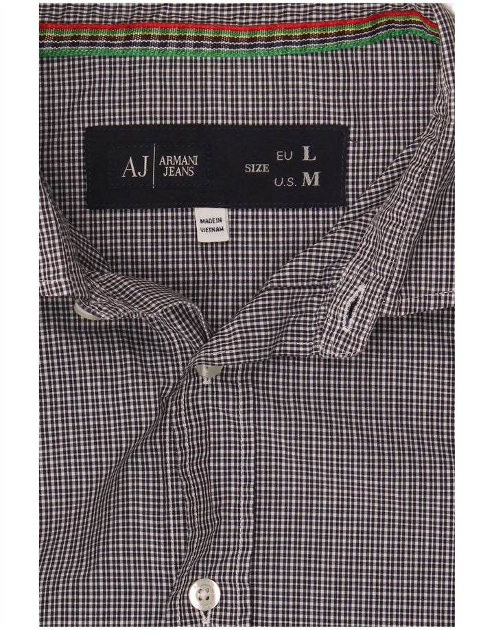 Armani Jeans muška uska košulja velika tamnoplava gingham