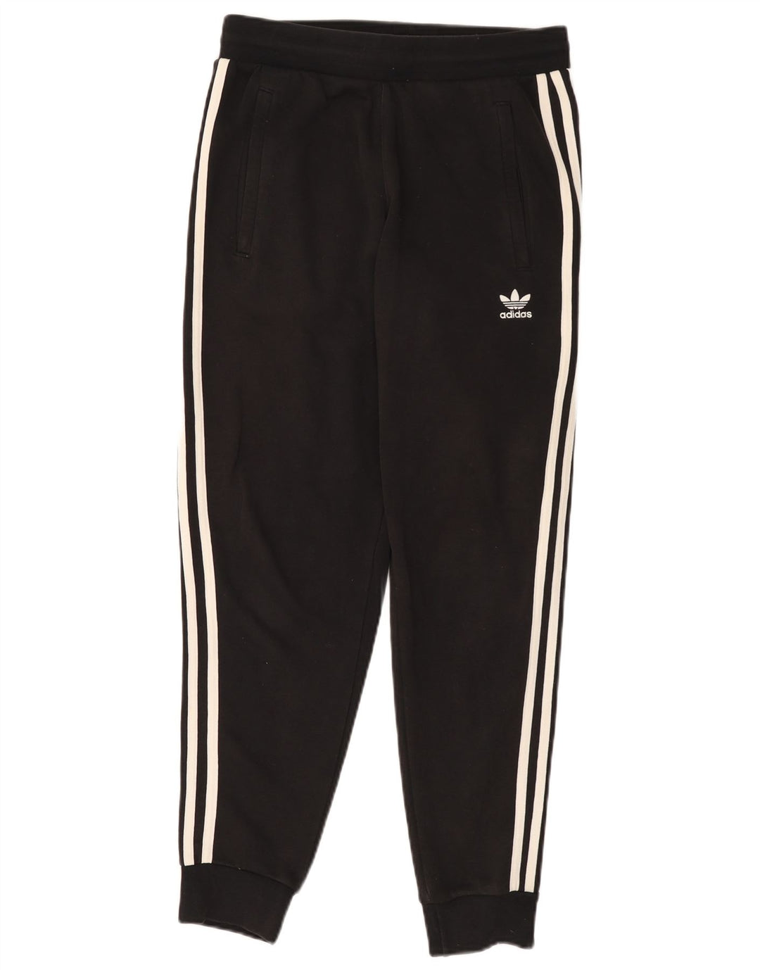 ADIDAS Ženska trenirka Hlače Joggers UK 14 Srednje crni pamuk