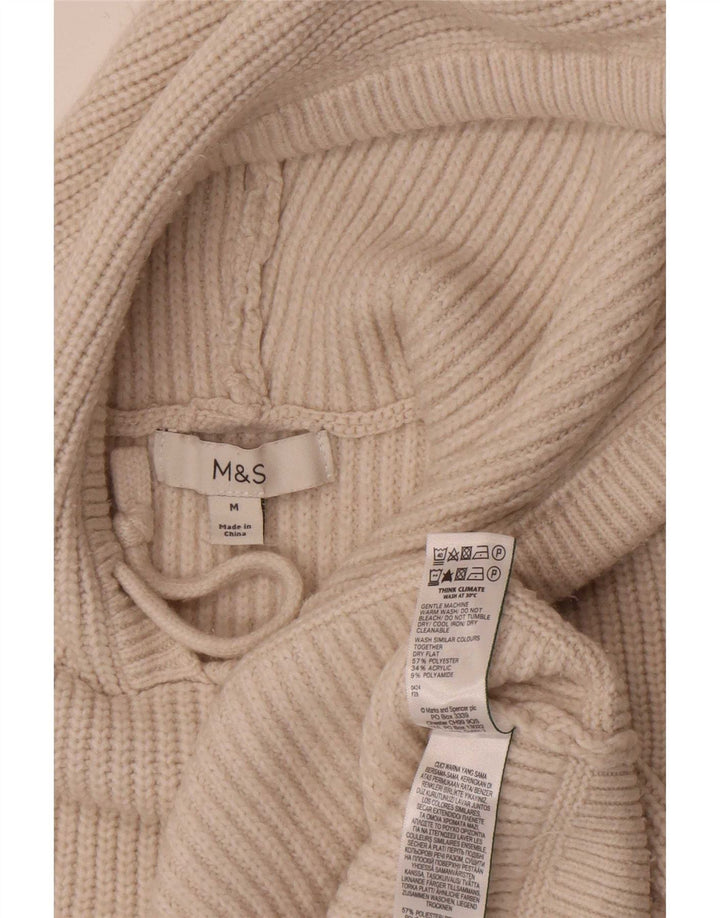 Marks & Spencer ženski džemper s kapuljačom UK 14 srednje bež poliester