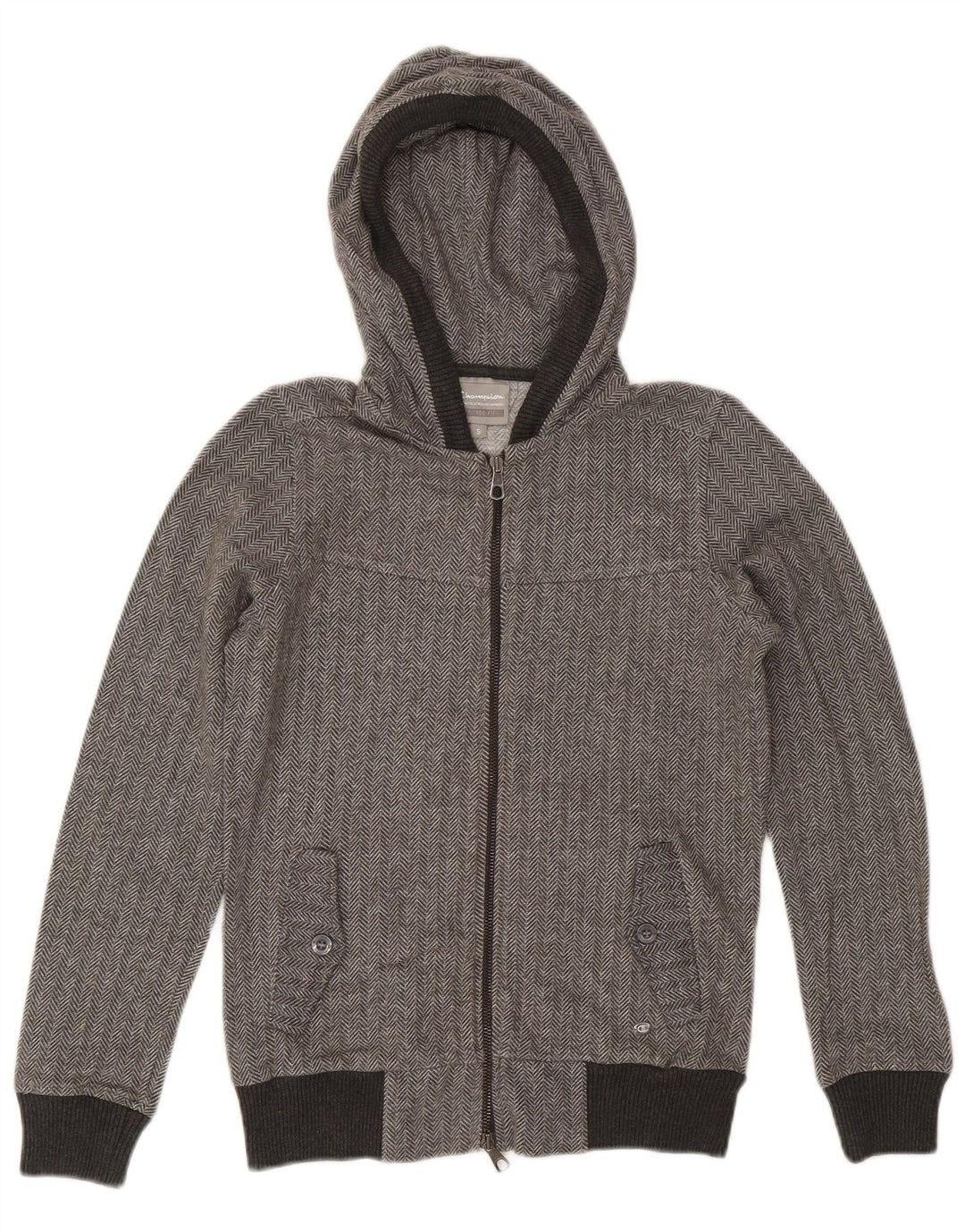 CHAMPION Ženski Heritage Fit pulover s kapuljačom s patentnim zatvaračem UK 10 Mali sivi