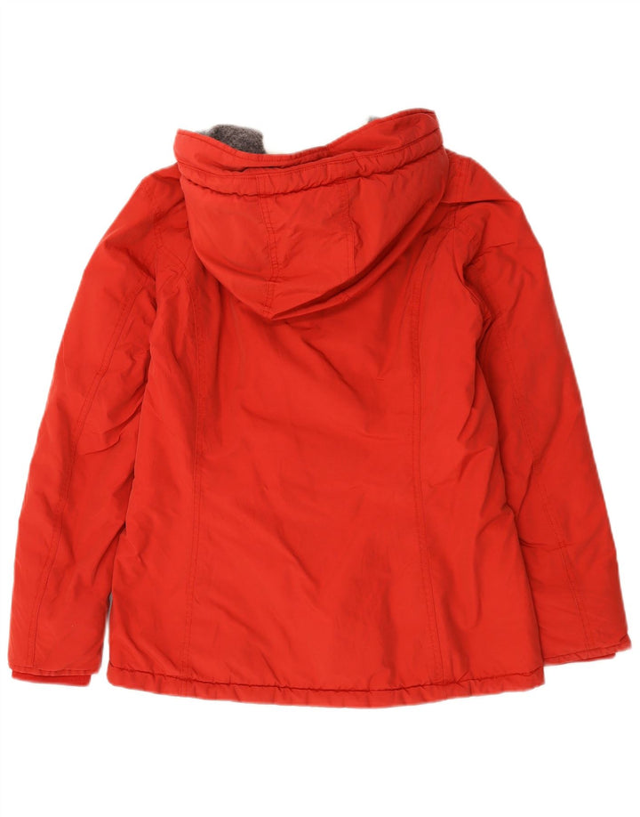 Woolrich ženska jakna parka s kapuljačom UK 14 Srednje crveni pamuk