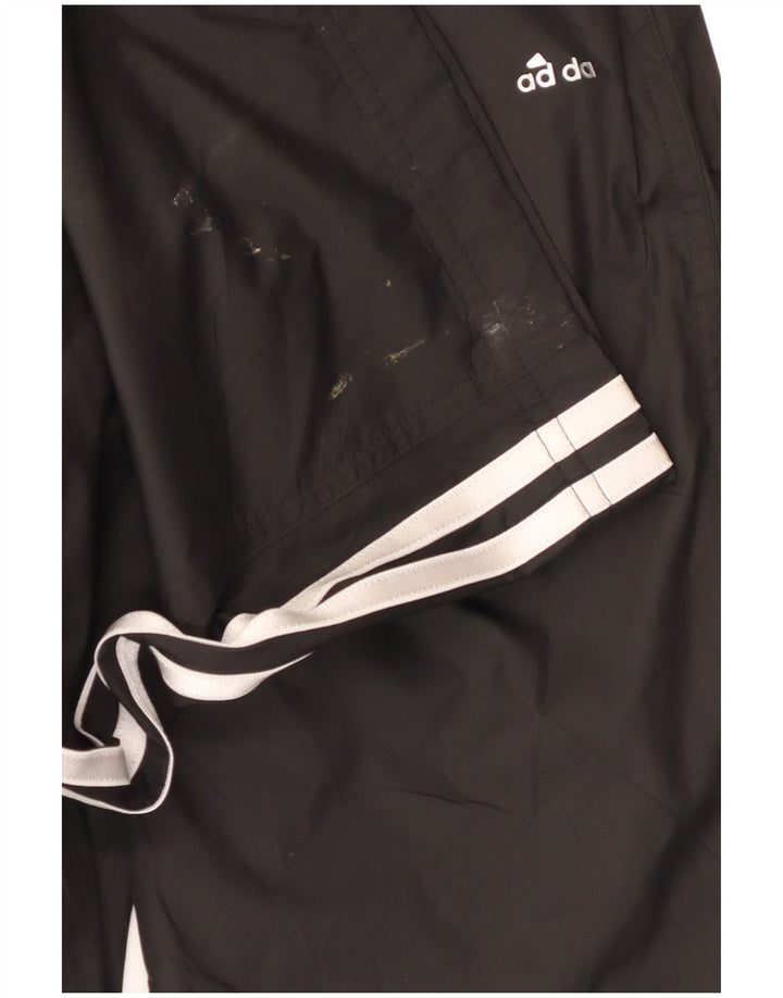 ADIDAS Womens Clima Proof Tracksuit Trousers UK 12 Medium Black Polyester
