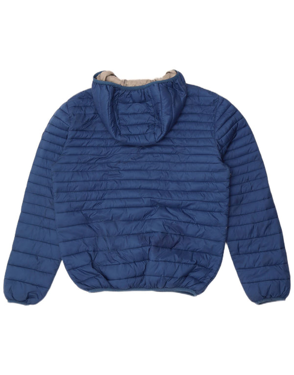 Trussardi muška podstavljena jakna s kapuljačom UK 40 Large Blue Nylon