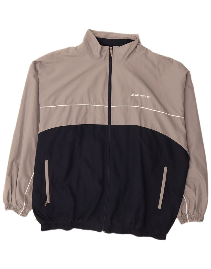 REEBOK muška gornja jakna trenirke 2XL sivi poliester u boji