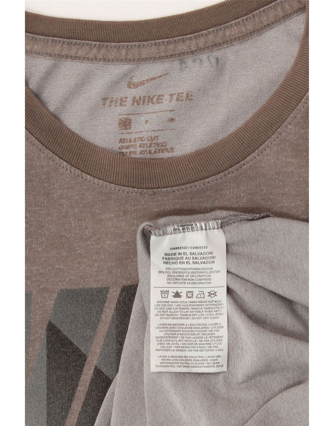 Nike Muška majica kratkih rukava atletskog kroja, mali sivi pamuk