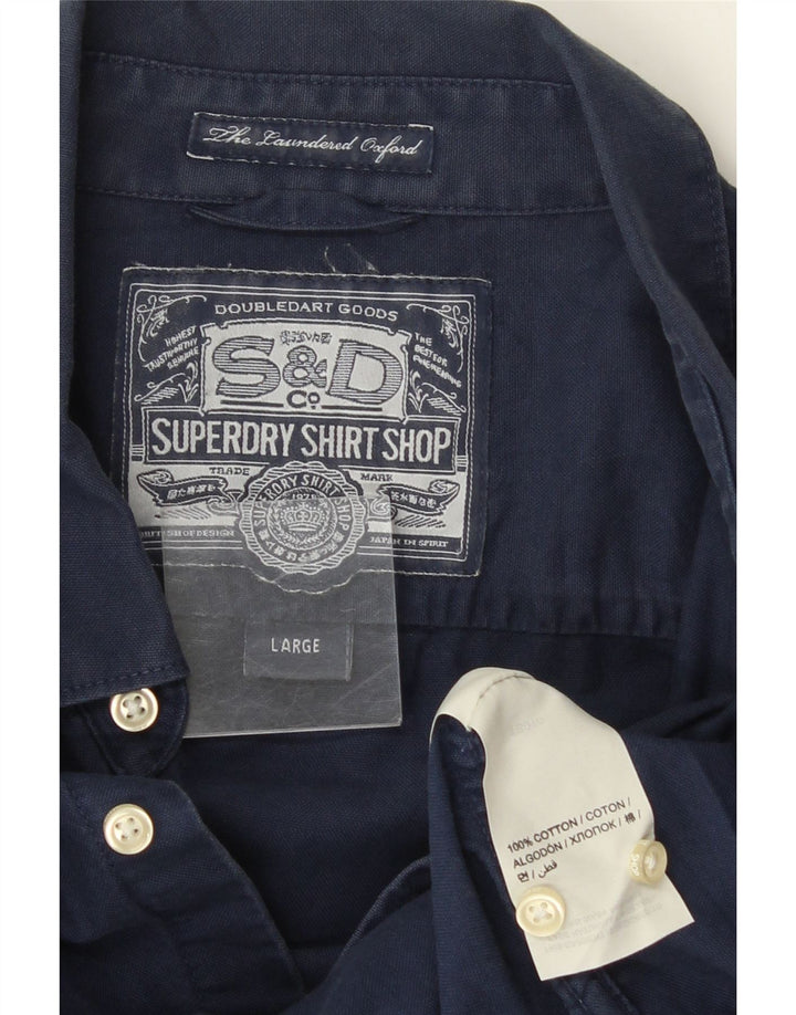 Superdry muška košulja velika tamnoplava pamuk
