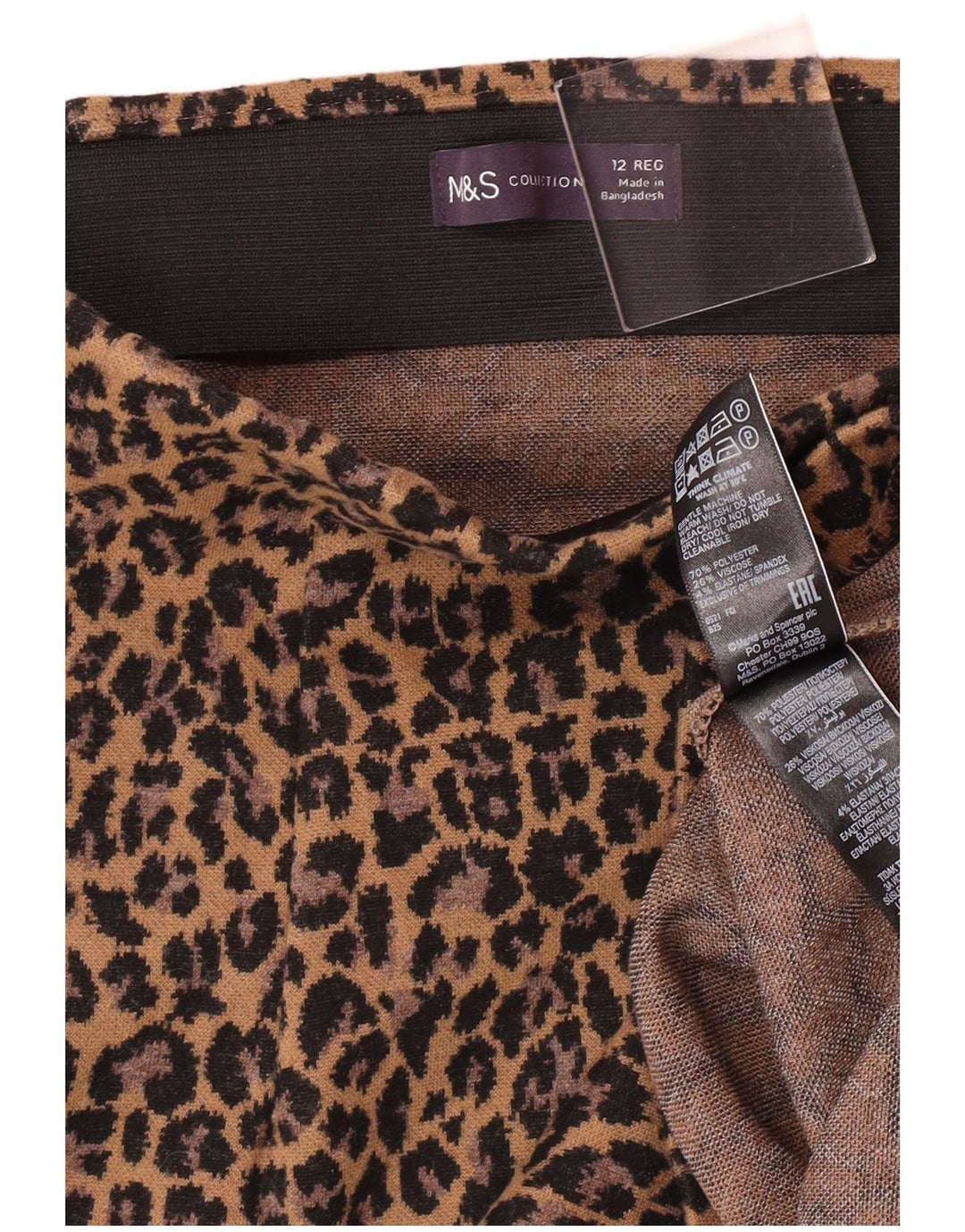 Marks & Spencer ženska mini suknja UK 12 srednje W30 smeđi leopard