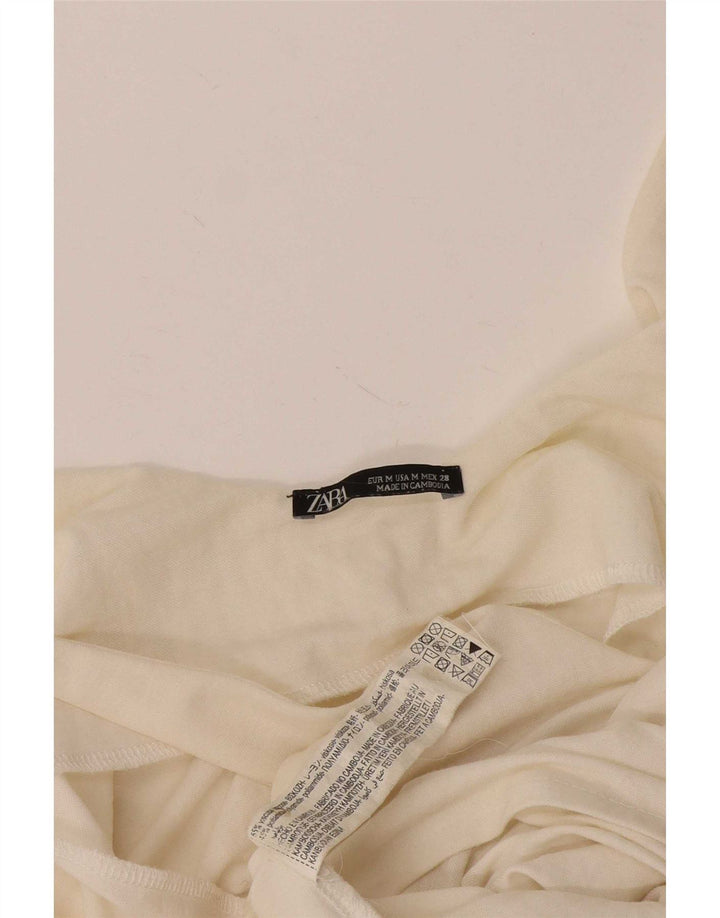 Zara ženski kratki top bez rukava UK 12 srednje bijele boje od viskoze