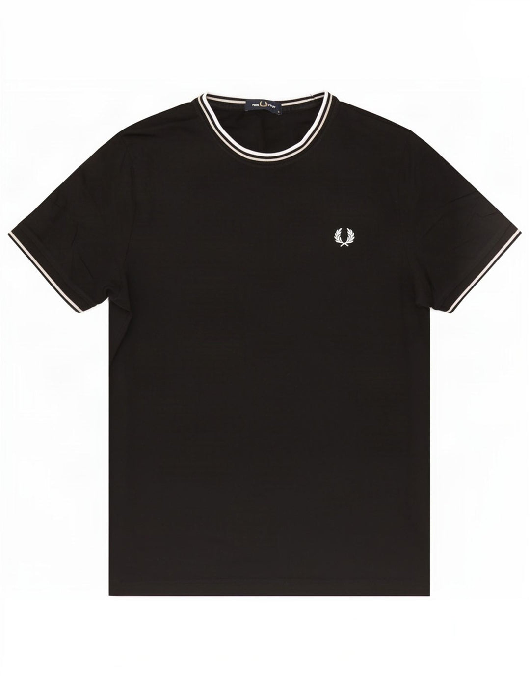 Fred Perry muška majica kratkih rukava Srednji crni pamuk