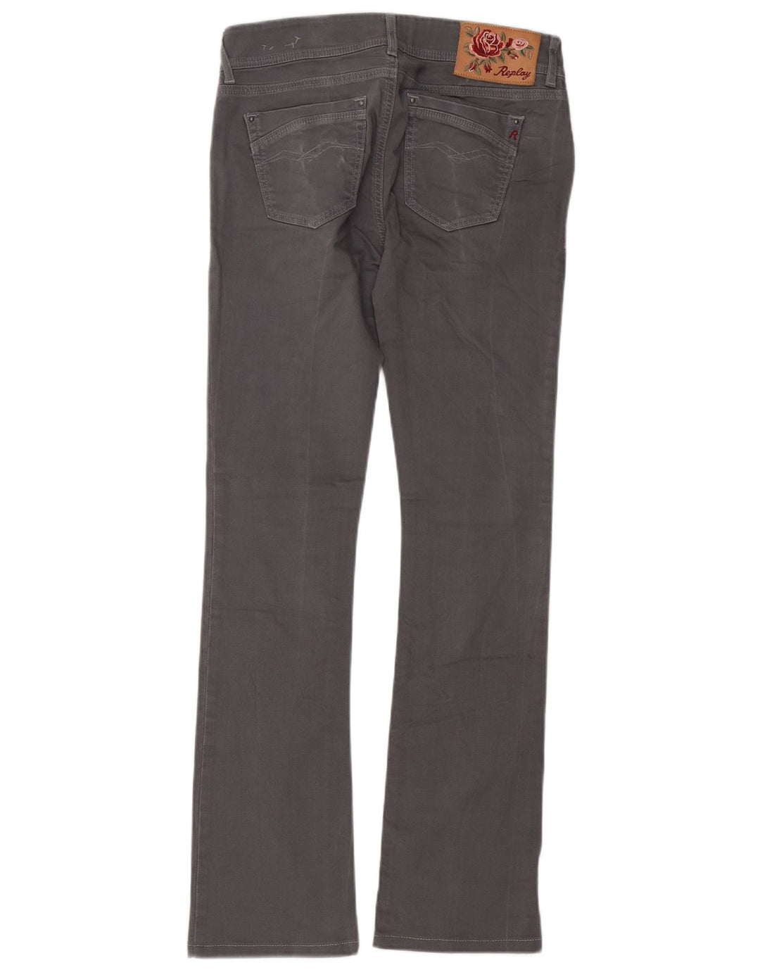 REPLAY Ženske Rearmy Bootcut traperice W28 L32 Sivi pamuk