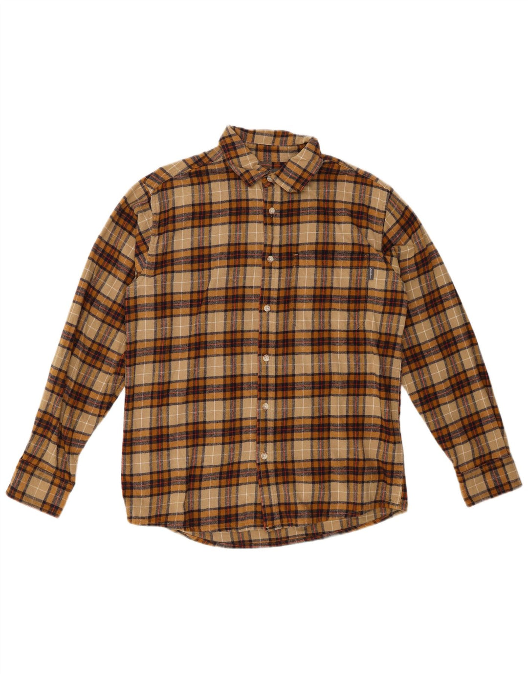 EDDIE BAUER Muška flanelska košulja, srednji kaki karirani pamuk