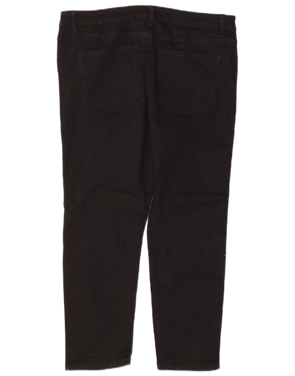 MARKS & SPENCER Ženske uske traperice Lily UK 18 XL W36 L26 crni pamuk