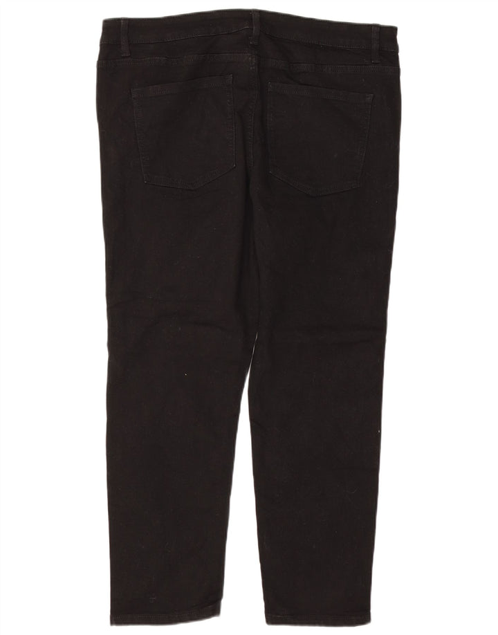 MARKS & SPENCER Ženske uske traperice Lily UK 18 XL W36 L26 crni pamuk