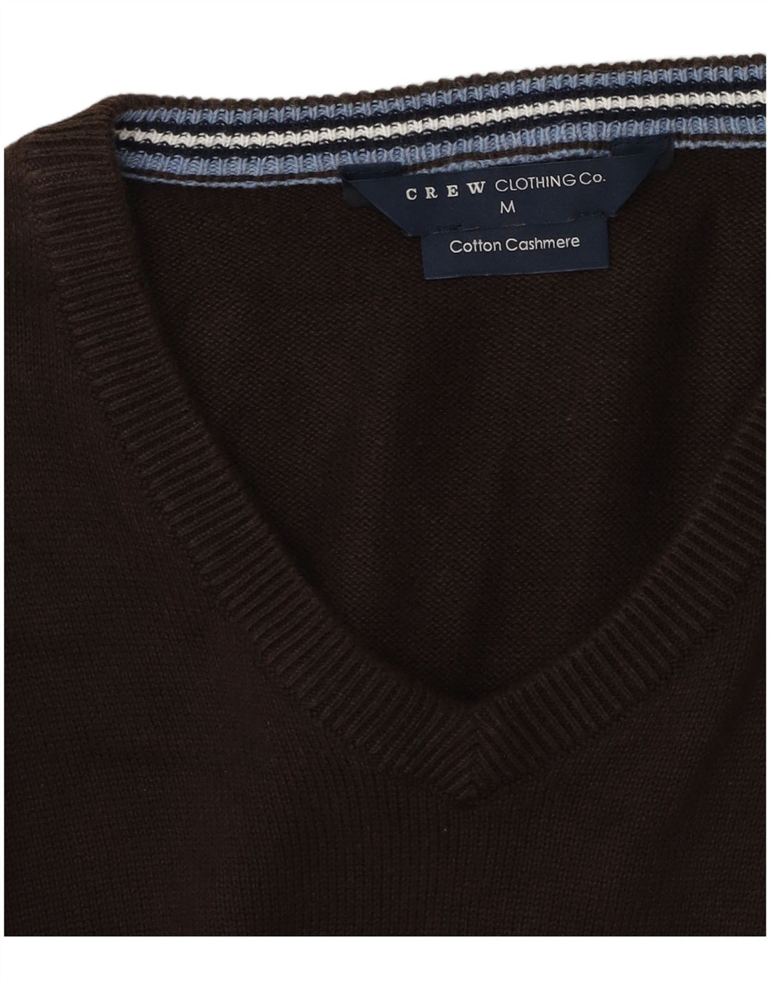Crew Clothing Muški džemper s V-izrezom Srednje smeđi pamuk