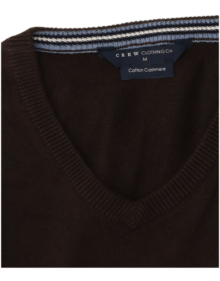 Crew Clothing Muški džemper s V-izrezom Srednje smeđi pamuk