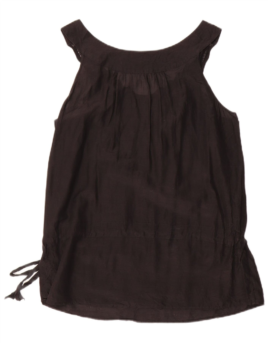 MASSIMO DUTTI Ženski gornji dio bluze bez rukava UK 18 XL crni pamuk