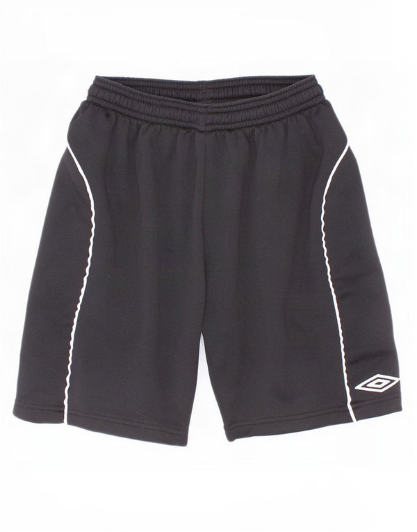 Umbro Boys Graphic Sport Shorts 9-10 Years Black Colourblock Poliester