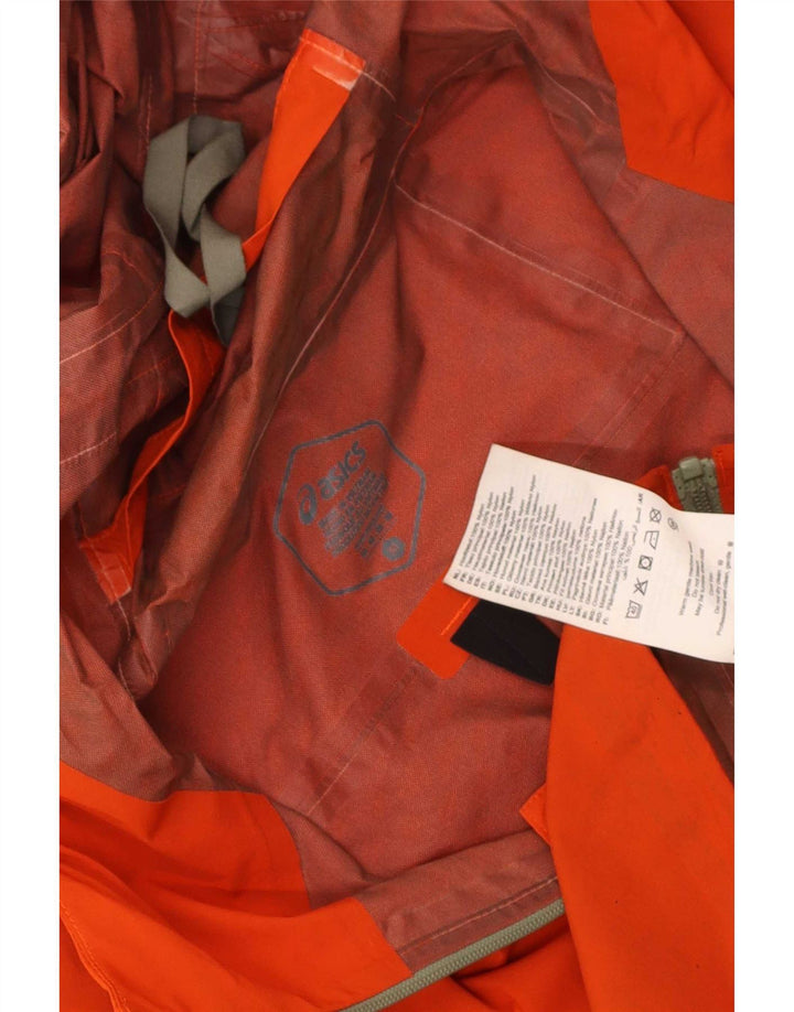 Asics Muška Jakna s Kapuljačom za Kišu UK 38 Medium Narančasta Najlon