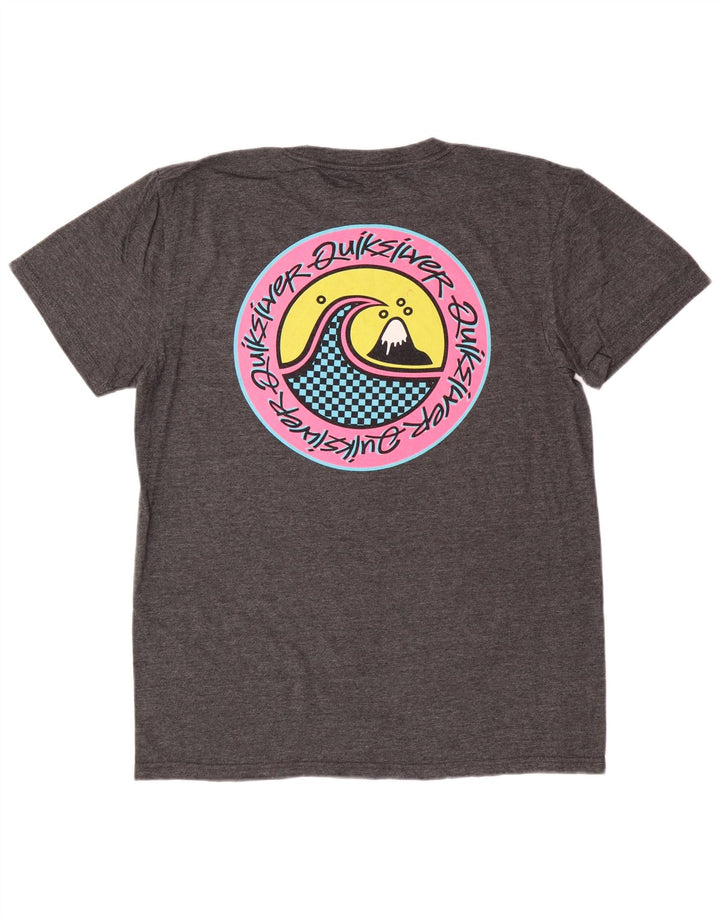 Quiksilver muška majica kratkih rukava standardnog kroja srednje sivi pamuk