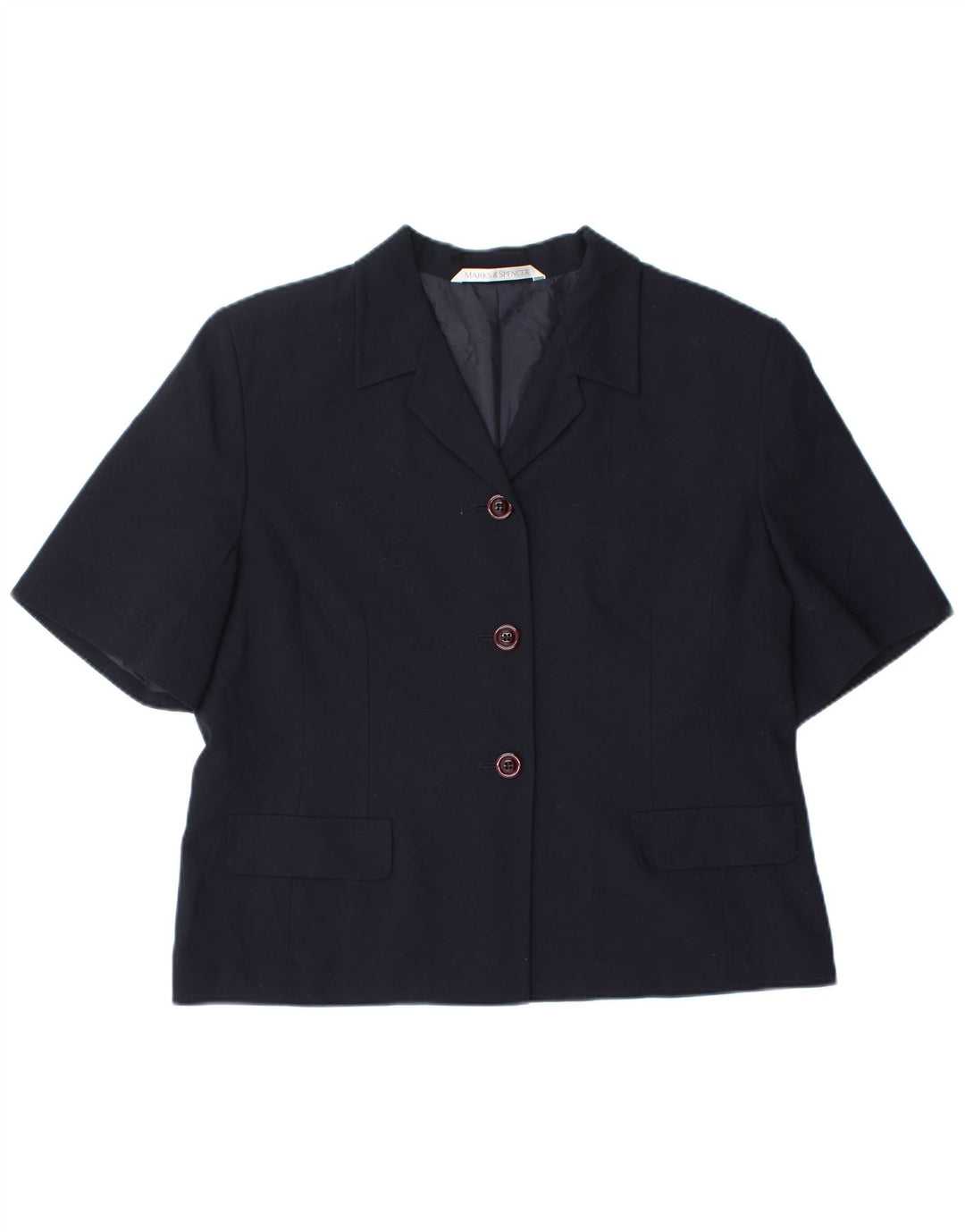 Marks & Spencer ženski sako kratkih rukava UK 18 XL tamnoplava