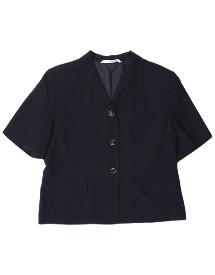 Marks & Spencer ženski sako kratkih rukava UK 18 XL tamnoplava
