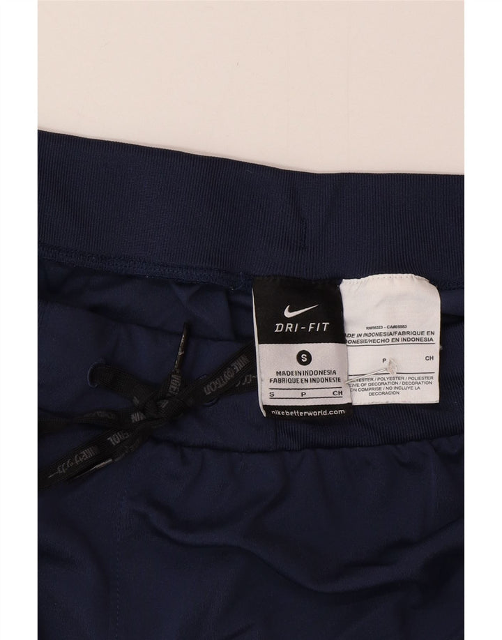 Nike Ženske Dri Fit Sportske Kratke Hlače UK 8 Mali tamnoplavi poliester