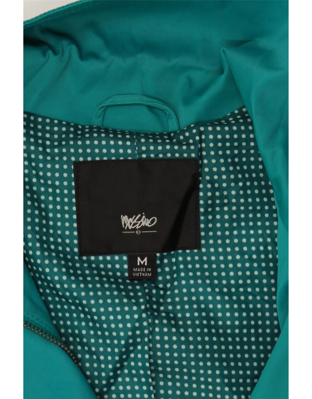 MOSSIMO Womens Raincoat UK 14 Medium Turquoise Cotton Vintage Mossimo and Second-Hand Mossimo from Messina Hembry 