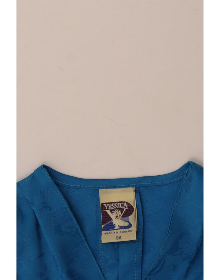 YESSICA Ženska preklopna haljina EU 38 Srednje plavi cvjetni poliester