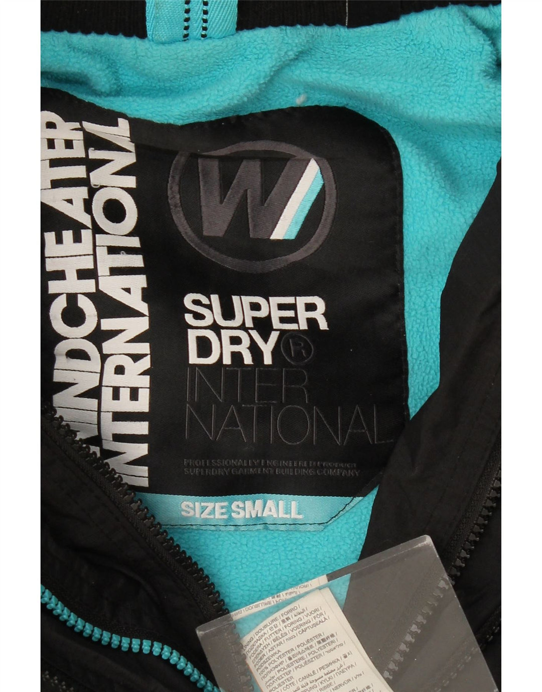 SUPERDRY ženska velika vjetrovka jakna UK 10 mala crna