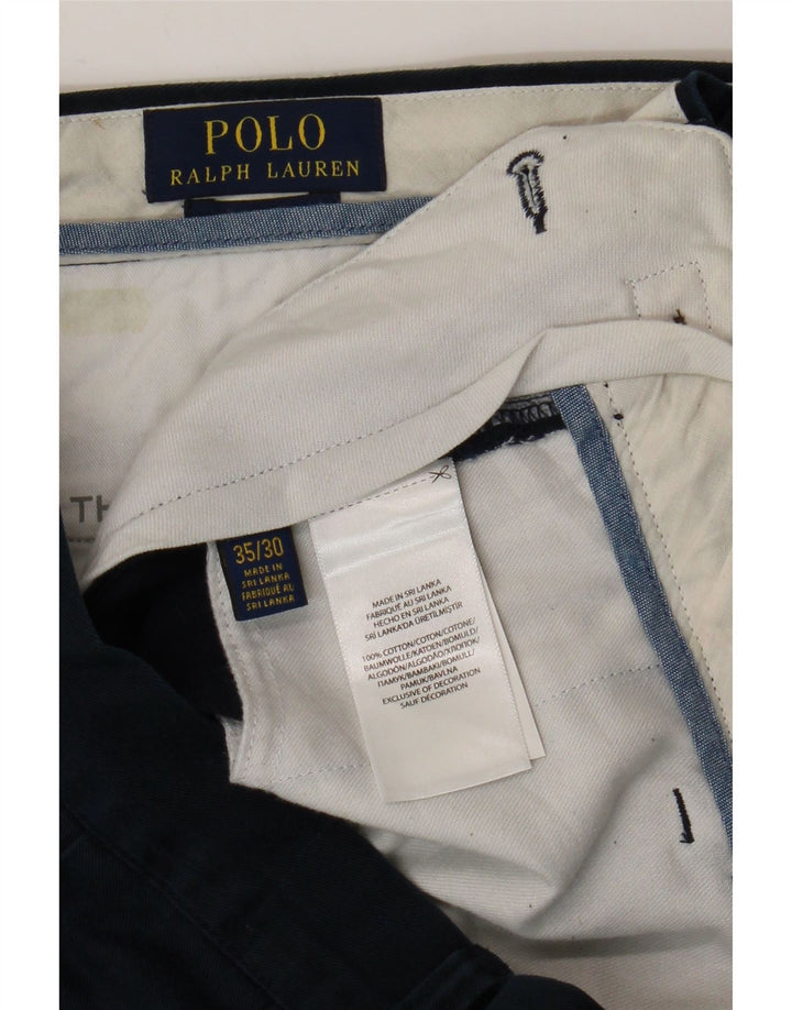 Polo Ralph Lauren muške ravne chino hlače W35 L30 tamnoplavi pamuk