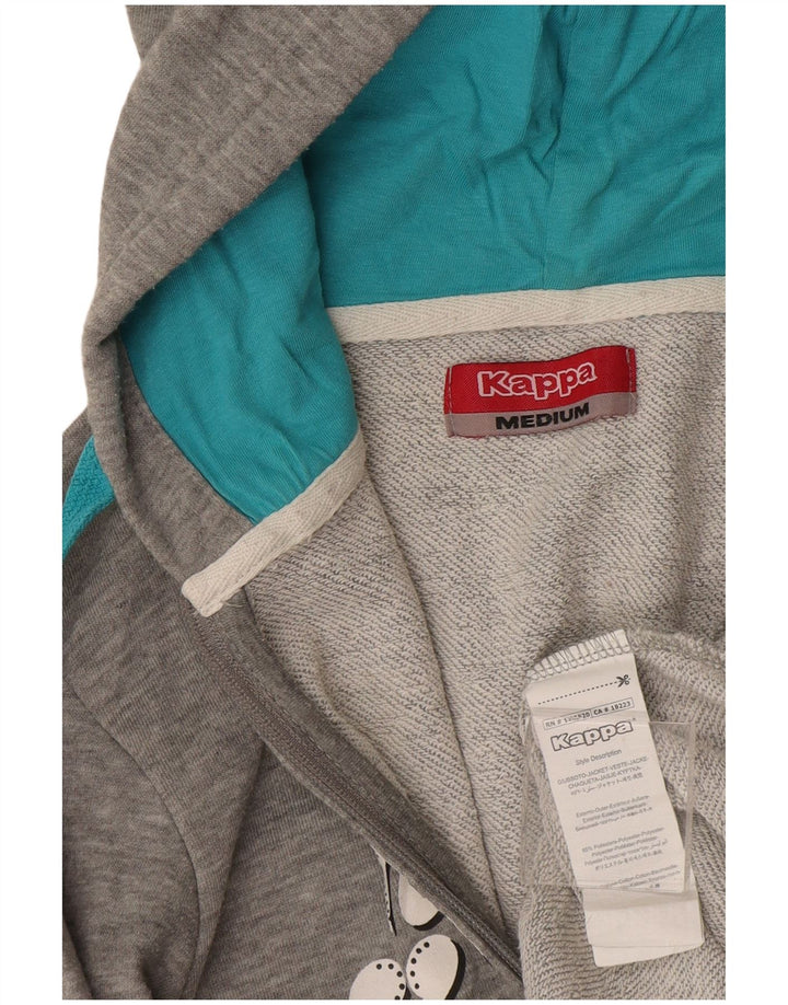 Kappa ženski džemper s kapuljačom s patentnim zatvaračem UK 12 srednje sivi flekasti poliester