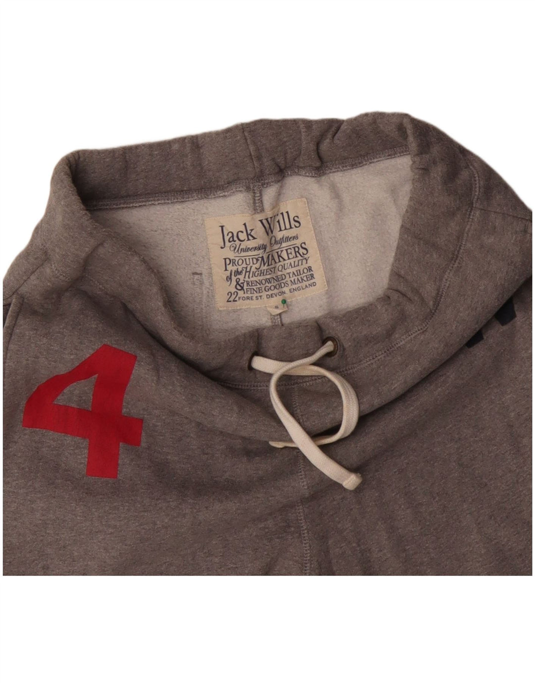 JACK WILLS Muške hlače za trenirku s grafičkim motivima Male sive pamučne hlače