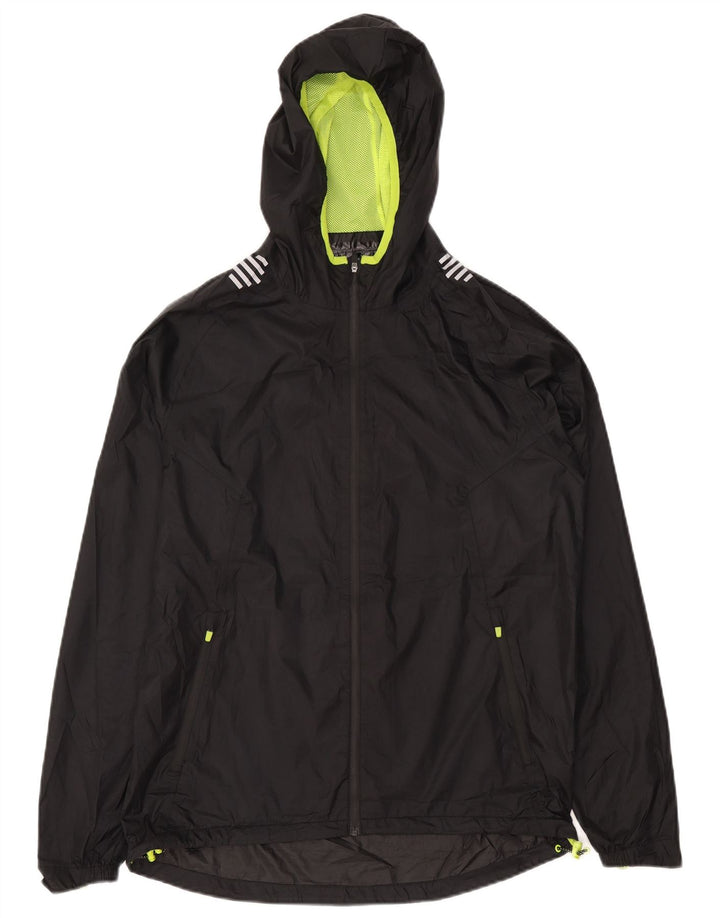 Muška kišna jakna s kapuljačom Mountain Warehouse UK 38 srednji crni poliester
