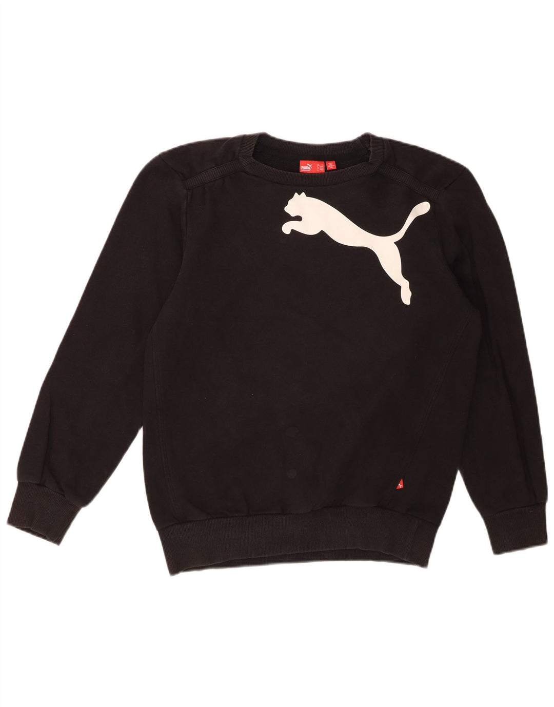 PUMA Mens Graphic Sweatshirt Jumper Small Black Cotton