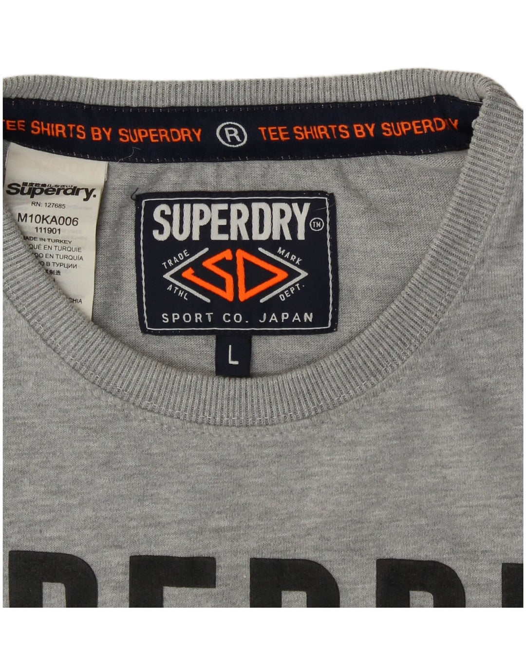 Superdry muška majica kratkih rukava s grafičkim motivima, veliki sivi pamuk