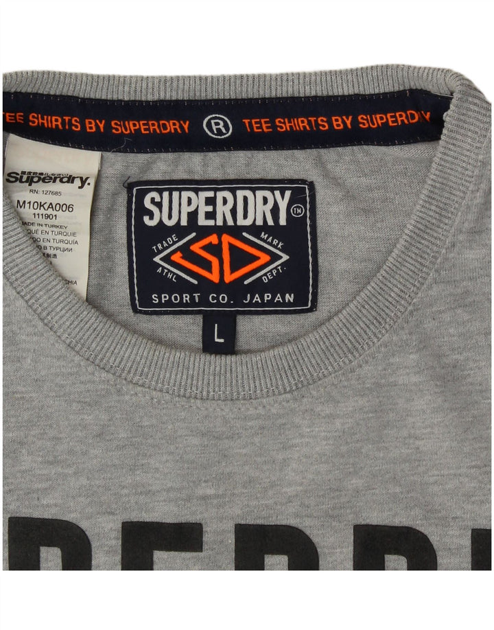 Superdry muška majica kratkih rukava s grafičkim motivima, veliki sivi pamuk