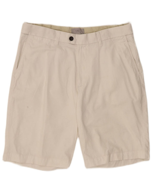 MARKS & SPENCER Mens Chino Shorts W34 Large White Cotton