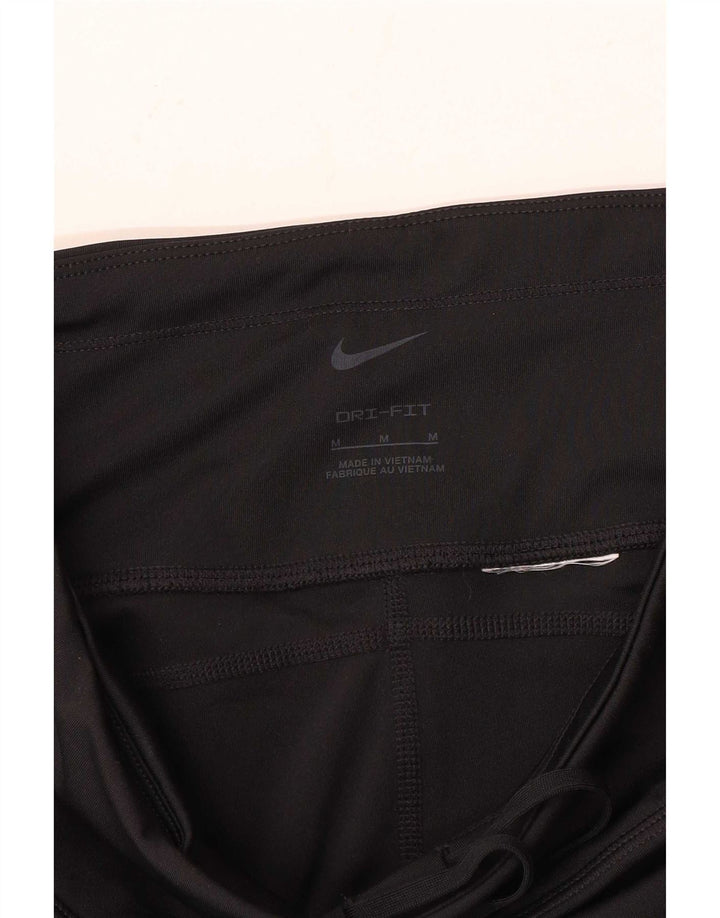 Nike Ženske Dri Fit Trenirke Hlače UK 14 srednje crne