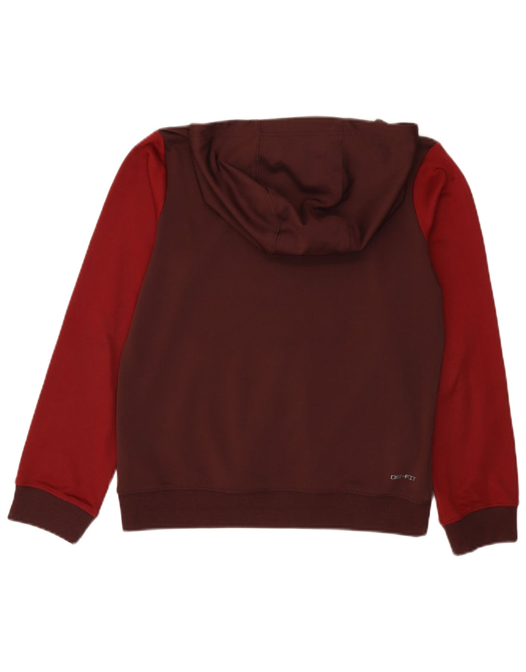 NIKE Boys Graphic Hoodie Džemper 12-13 Years Large Burgundy Colourblock