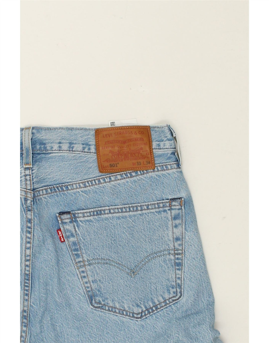 LEVI'S muške 504 ravne traperice W33 L32 plavi pamuk