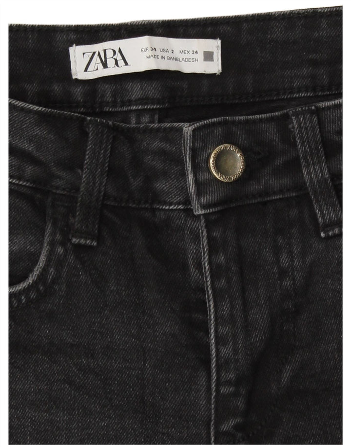 Zara ženske crop bootcut traperice EU 34 2XS W24 L25 sive