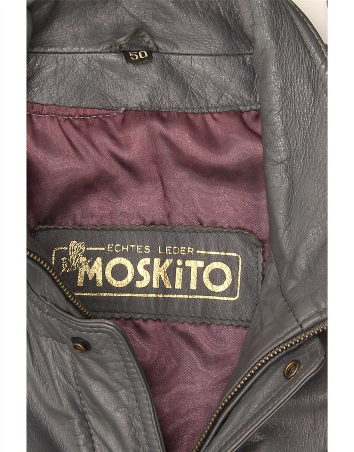 Vintage muška kožna jakna IT 50 velika crna