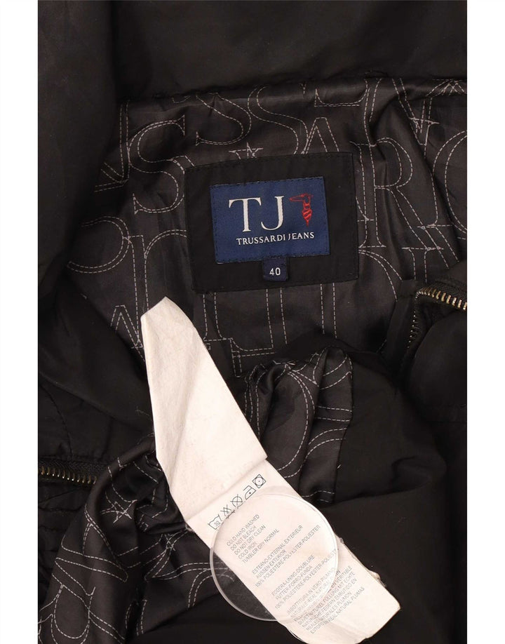 Trussardi Jeans ženski podstavljeni kaput IT 40 Mali crni poliester